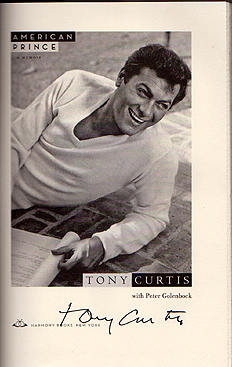 Signature of Tony Curtis