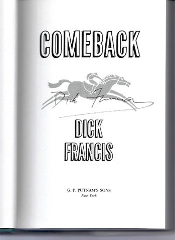 Signature of Dick Francis