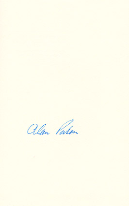 Signature of Alan Paton