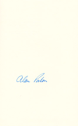 Signature of Alan Paton