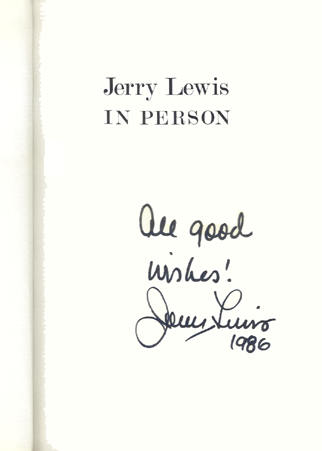 Signature of Jerry Lewis