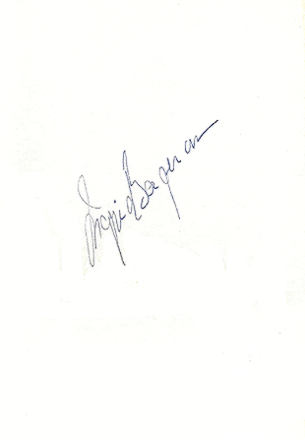 Signature of Ingrid Bergman