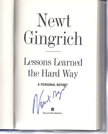 Signature of Newt Gingrich