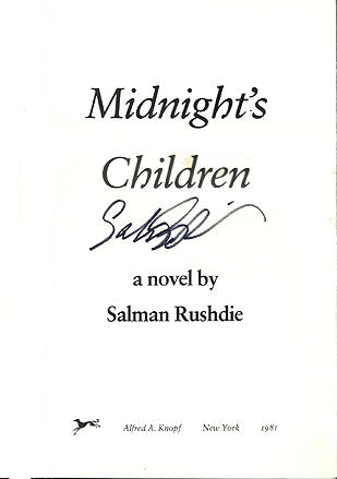 Signature of Salman Rushdie
