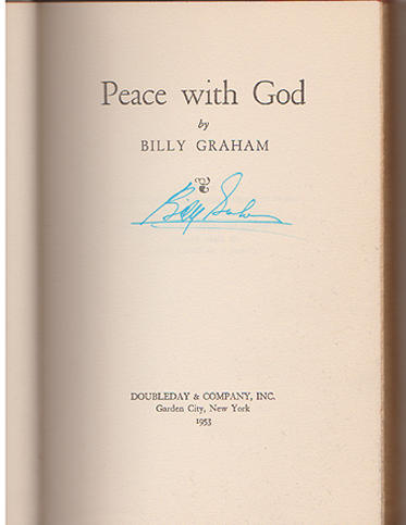 Autograph of Rev Billy Graham