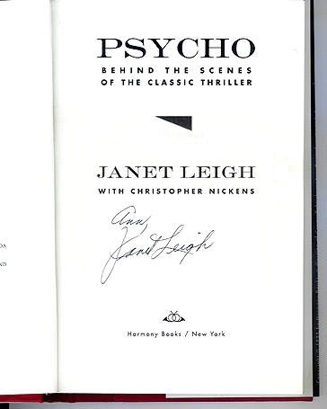Signature of Janet Leigh 