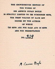 Signature of Arthur Conan Doyle