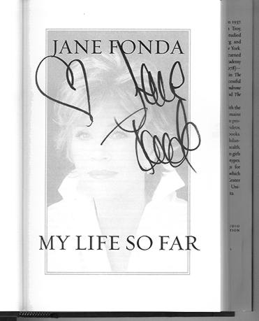 Signature of Jane Fonda