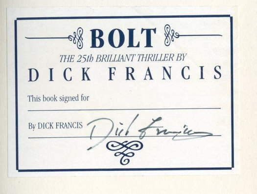 Signature of Dick Francis