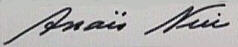 Signature of Anais Nin