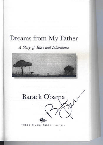 Dreams of my Father signed by Barack Obama