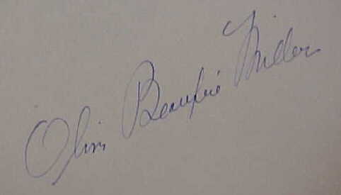 Signature of Olive Beaupre' Miller