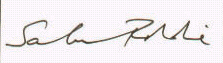 Signature of Salman Rushdie