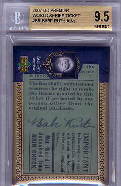 Signature of Babe Ruth 