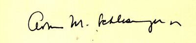 Signature of Arthur M. Schlesinger, Jr.