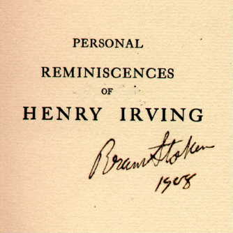 Signature of Bram Stoker and Henry Irving