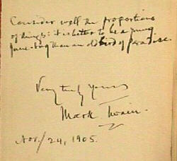 Mark Twain - Samuel Clemens Signature