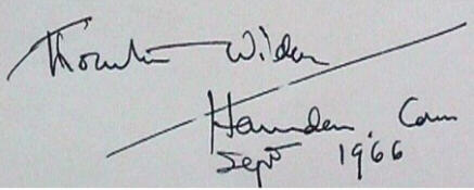 Signature of Thornton Wilder